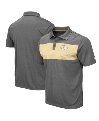 Men's Colosseum Heathered Charcoal Georgia Tech Yellow Jackets Smithers Polo Shirt