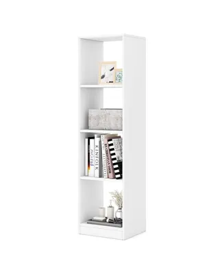1PC 56'' Tall Bookcase, Freestanding Bookshelf with 4 Open Cubes