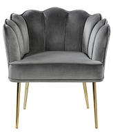 Best Master Furniture Jackie 29" Velvet with Metal Legs Accent Chair