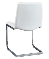 Best Master Furniture Blanca 34" Faux Leather Dining Chairs