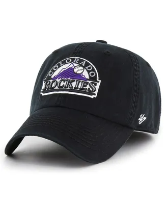 Men's '47 Brand Black Colorado Rockies Cooperstown Collection Franchise Fitted Hat