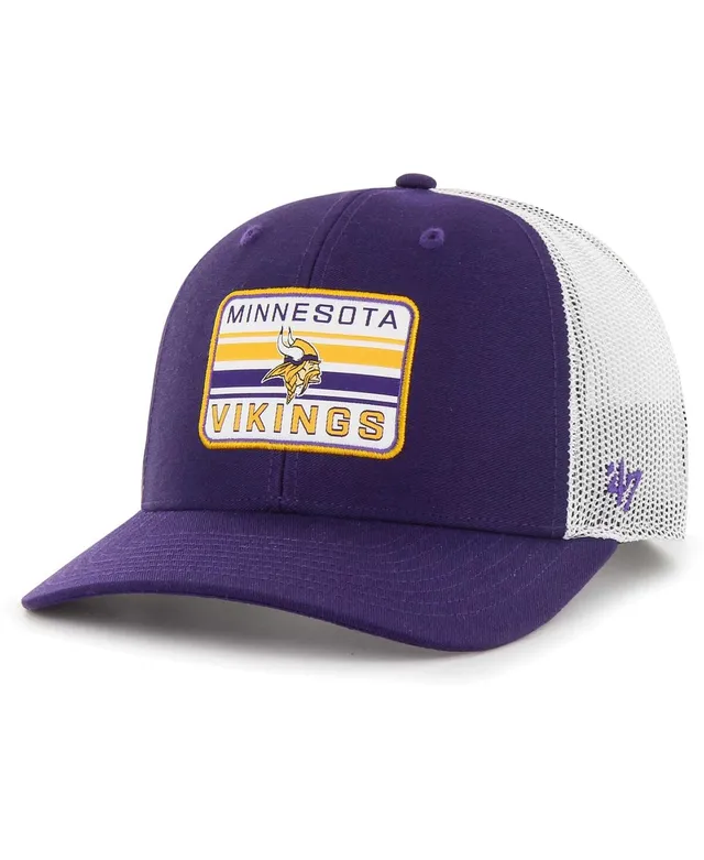 Minnesota Vikings '47 Trawler Trucker Clean Up Snapback Hat - Black/Natural