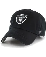 Women's '47 Brand Black Las Vegas Raiders Confetti Icon Clean Up Adjustable Hat