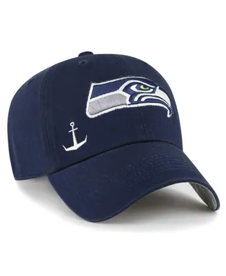 Women's '47 Brand College Navy Seattle Seahawks Confetti Icon Clean Up Adjustable Hat