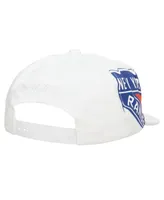 Men's Mitchell & Ness White New York Rangers In Your Face Deadstock Snapback Hat