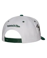 Men's Mitchell & Ness White Oakland Athletics Cooperstown Collection Pro Crown Snapback Hat