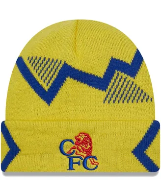 Men's New Era Yellow Chelsea Retro Short Cuffed Knit Hat