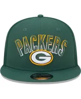 Men's New Era Green Green Bay Packers Grade Trucker 9FIFTY Snapback Hat