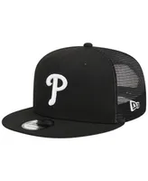 Men's New Era Black Philadelphia Phillies Trucker 9FIFTY Snapback Hat