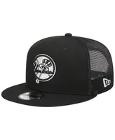 Men's New Era Black New York Yankees Top Hat Trucker 9FIFTY Snapback Hat