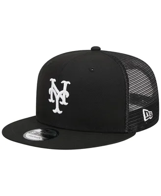 Men's New Era Black New York Mets Trucker 9FIFTY Snapback Hat