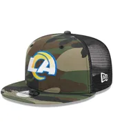 Big Boys and Girls New Era Camo Los Angeles Rams Main Trucker 9FIFTY Snapback Hat