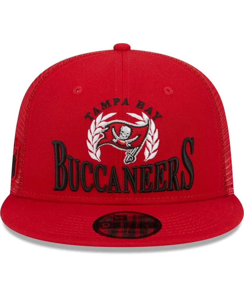 Men's New Era Red Tampa Bay Buccaneers Collegiate Trucker 9FIFTY Snapback Hat
