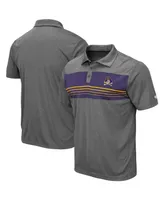 Men's Colosseum Heathered Charcoal Ecu Pirates Smithers Polo Shirt