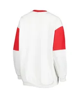 Women's Gameday Couture White Wisconsin Badgers It's A Vibe Dolman Pullover Sweatshirt