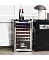20 Inch Cooler Refrigerator for 33 Bottles with Tempered Glass Door