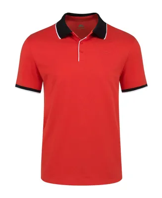 Mio Marino Big & Tall Classic-Fit Cotton-Blend Pique Polo Shirt with Contrast Collar