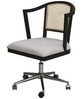 Abbyson Living Archer 34.8" Polyester Two-Toned Cane Office Chair