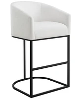 Abbyson Living Jace 39.8" Polyester Upholstered Barstool