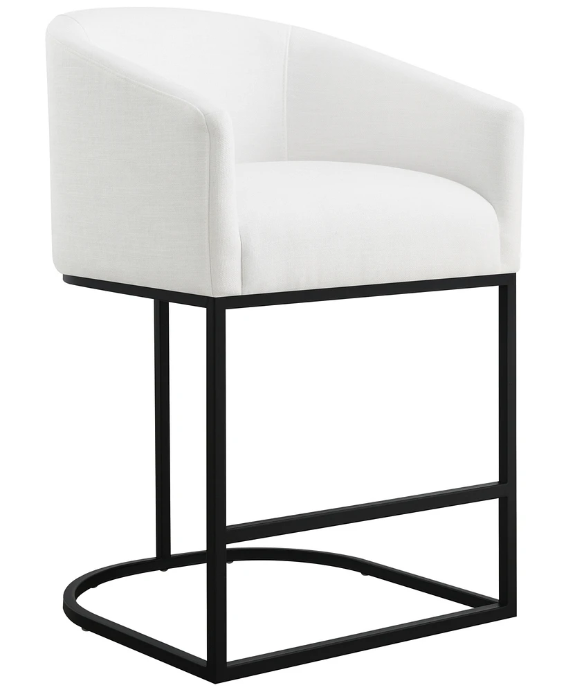 Abbyson Living Jace 35.4" Polyester Upholstered Counter Stool