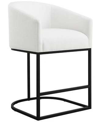 Abbyson Living Jace 35.4" Polyester Upholstered Counter Stool