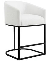 Abbyson Living Jace 35.4" Polyester Upholstered Counter Stool