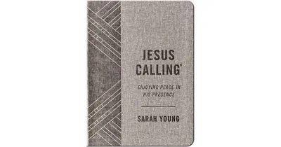 Jesus Calling, Textured Gray Leathersoft, with Full Scriptures- Enjoying Peace in His Presence (a 365