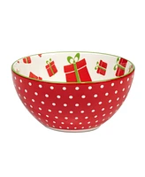 Certified International Holiday Fun 30 oz All Purpose Bowls Set of 6, Service for 6