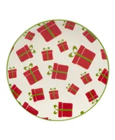 Certified International Holiday Fun 6" Canape Plates Set of 6, Service for 6