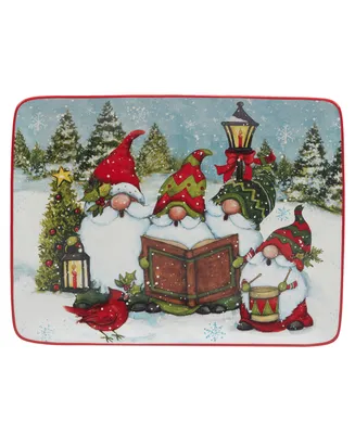 Certified International Christmas Gnomes 16" Rectangular Platter