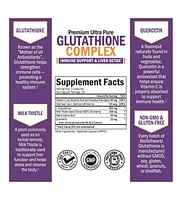 Glutathione Supplement Liver Detox with Quercetin Vitamin C Milk Thistle Alpha Lipoic Acid Liver Supplement & Immune Support Pills