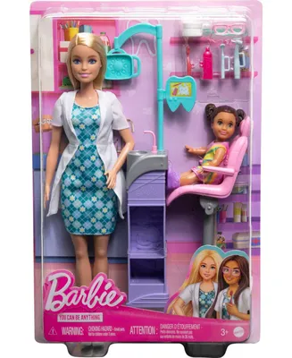 Barbie Careers Dentist Doll and Playset With Accessories, Barbie Toys