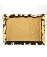 Certified International Gold-Silver Tone Coast Rectangular Platter