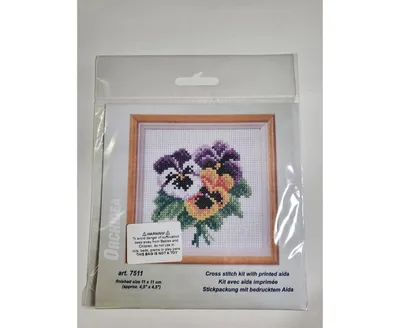 Stamped Cross stitch kit "Pansies" 7511 - Assorted Pre