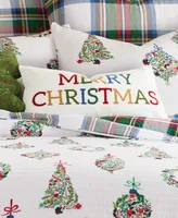 Levtex Festive Baubles Merry Christmas Decorative Pillow, 12" x 24"