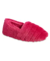 Isotoner Signature Women's Memory Foam Shay Faux Fur A-Line Slip On Comfort Slippers