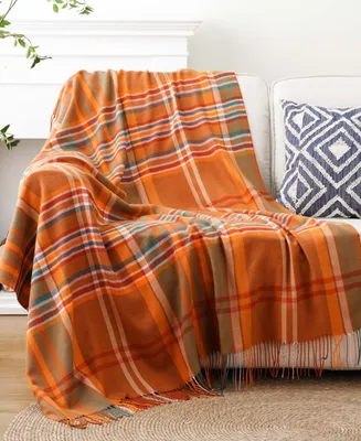 Battilo Lifestyle Plaid Acrylic Throw, 50" x 60"