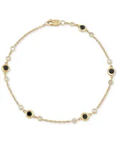 Black & White Diamond Link Bracelet (1 ct. t.w.) in 10k Gold