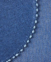 Martha Stewart Woven Water Resistant Lindos Placemat Set of 6, 15" Round