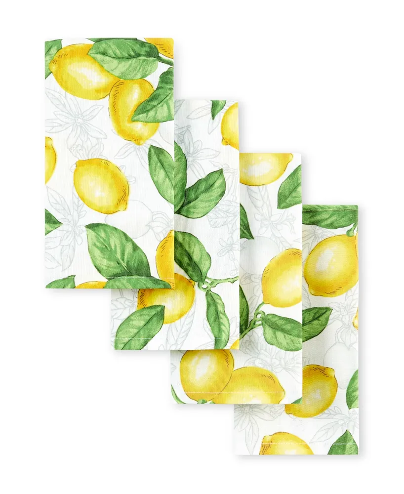 Martha Stewart Lots of Lemons Napkin 4-Pack Set , 19" x 19"