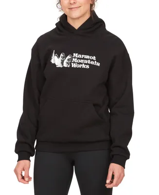 Marmot Women's Mmw Logo-Print Ribbed-Trim Hoodie