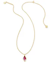 Kendra Scott 14k Gold-Plated Stone Medallion 19" Adjustable Pendant Necklace