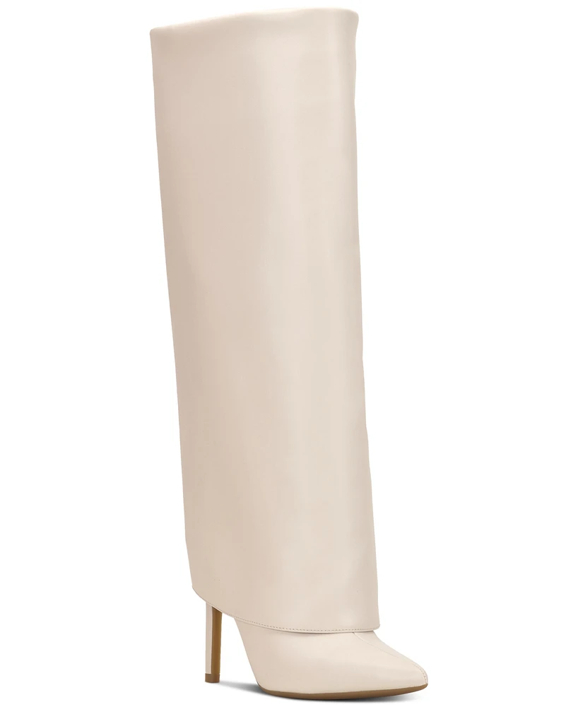 I.n.c. International Concepts Skylar Wide-Calf Fold Over Cuffed Knee High Boots, Created for Macy's