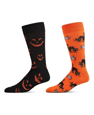 MeMoi Men's Halloween Pair Novelty Socks, Pack of 2