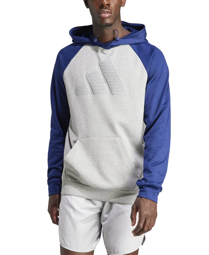 adidas Men's Game & Go Colorblocked Raglan Moisture-Wicking Training Fleece Hoodie