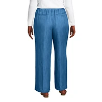 Lands' End Women's High Rise Wide Leg Pants made with Tencel Fibers