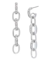 Steve Madden Faux Stone Chain Link Linear Earrings