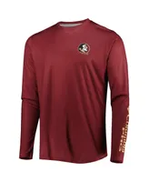 Men's Columbia Garnet Florida State Seminoles Terminal Shot Omni-Shade Omni-Wick Long Sleeve T-shirt