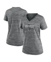 Women's Nike Gray Chicago White Sox City Connect Velocity Practice Performance V-Neck T-shirt