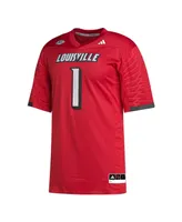 Men's adidas #1 Cardinal Louisville Cardinals Premier Football Jersey